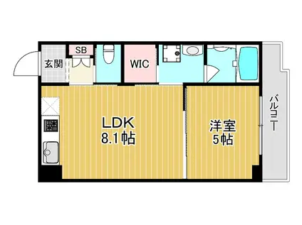 DIAS(1LDK/3階)の間取り写真