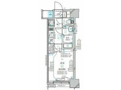 ディアレイシャス名古屋太閤通III(1K/5階)の間取り写真