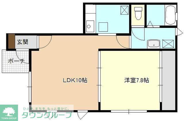 ブルーム(1LDK/2階)の間取り写真