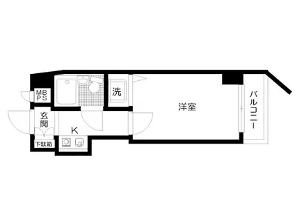 日神パレステージ本駒込(1K/B1階)の間取り写真