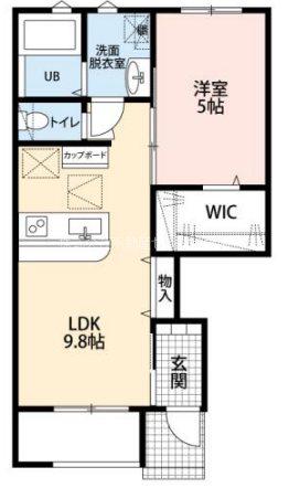 LOTUS住吉(1LDK/1階)の間取り写真