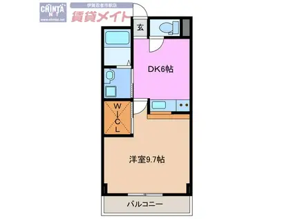 ディモーラ プリマベーラ(1DK/1階)の間取り写真