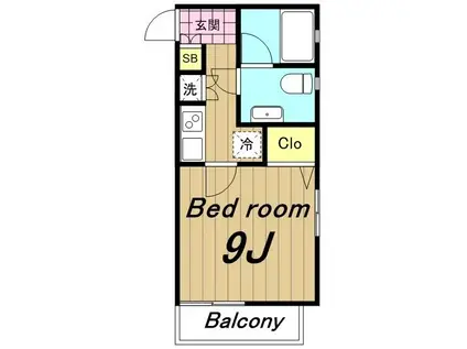 プライムアーバン目白(1K/3階)の間取り写真