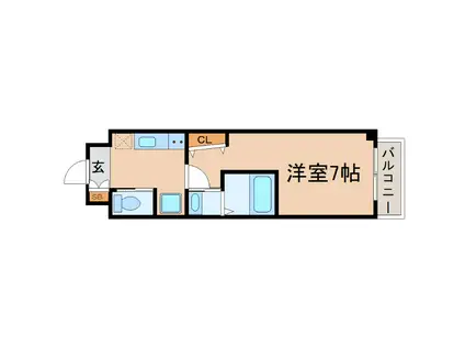 イープレイス武庫之荘(1K/4階)の間取り写真