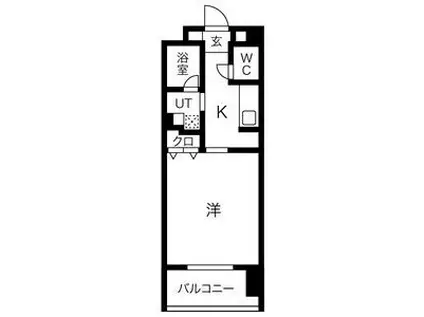 花の木ライズ(1K/3階)の間取り写真