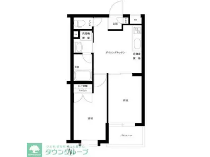 オーブ京王よみうりランド(2DK/3階)の間取り写真