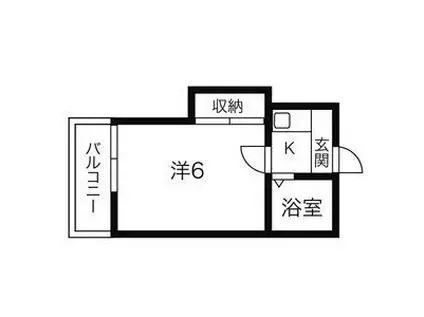 サンライズ稲沢(1K/2階)の間取り写真