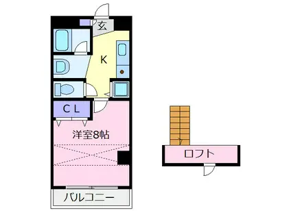 ソフィアコート(1K/4階)の間取り写真