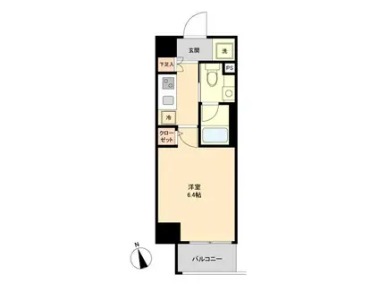 ブライズ恵比寿(1K/7階)の間取り写真