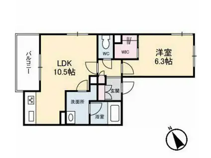 アヴニール五日市中央(1LDK/3階)の間取り写真
