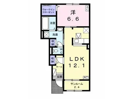 PRONITYI(1LDK/1階)の間取り写真