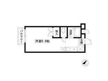 シティピア(ワンルーム/2階)の間取り写真