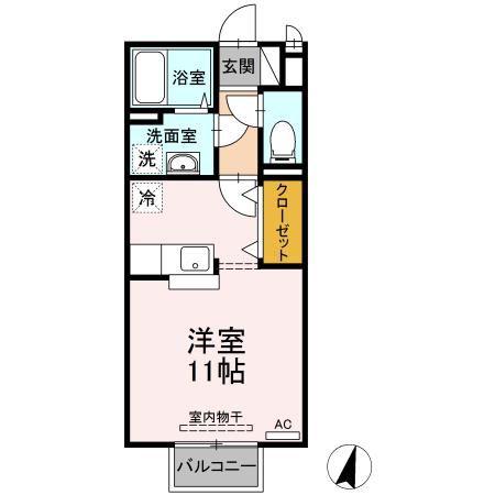 アーバンハウス(ワンルーム/2階)の間取り写真