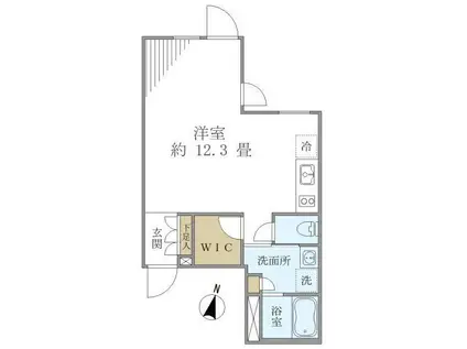 FARE代々木(ワンルーム/4階)の間取り写真