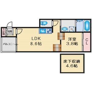 ハーモニーテラス愛知町V(1SLDK/1階)の間取り写真