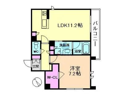 HINOSOLARE(1LDK/2階)の間取り写真