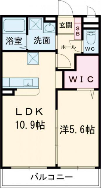 フルール小池原(1LDK/3階)の間取り写真