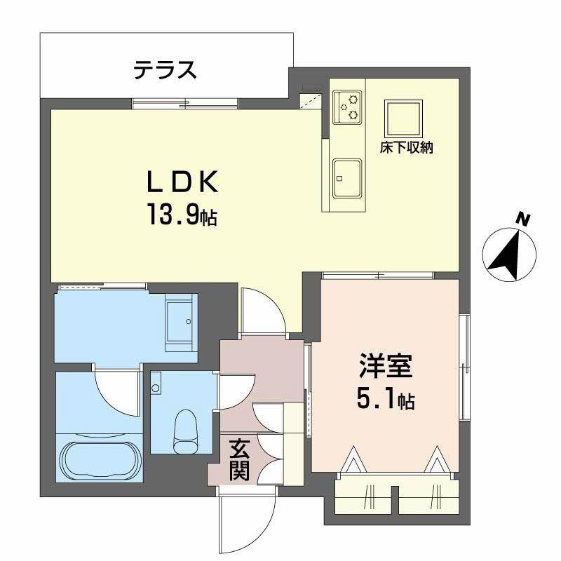 SHAMAISON GARDENS 六甲(1LDK/1階)の間取り写真