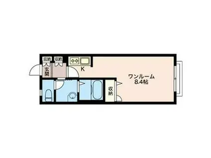 サニーコート(ワンルーム/1階)の間取り写真