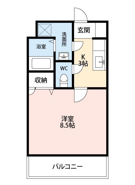 PRECIOUS(1K/4階)の間取り写真