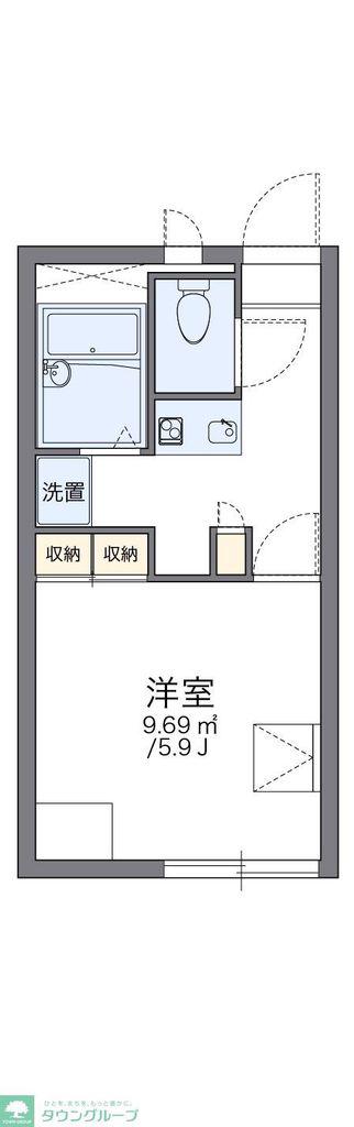 レオパレス羽衣(1K/2階)の間取り写真
