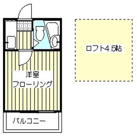 エトワール玲(1K/2階)の間取り写真