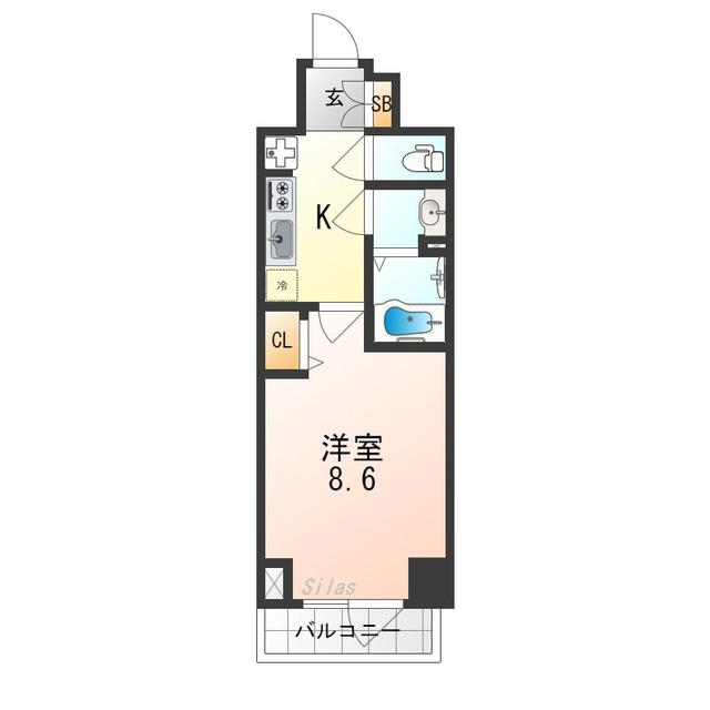 DCガーデン京都西(1K/4階)の間取り写真