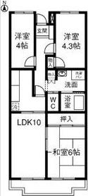 クレール弐番館(3LDK/1階)の間取り写真