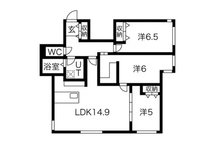 レプニーズ ザ・レジデンス宮の森(3LDK/1階)の間取り写真