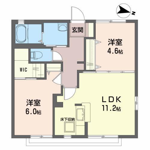 コトー東仙台(2LDK/1階)の間取り写真