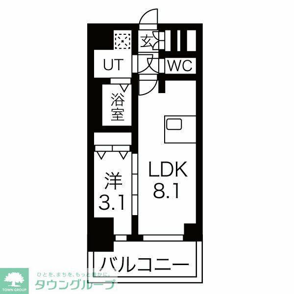 ファステート名古屋駅前ドリーム(1LDK/11階)の間取り写真