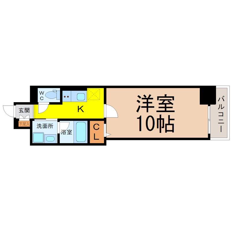 SOU大須(1K/2階)の間取り写真