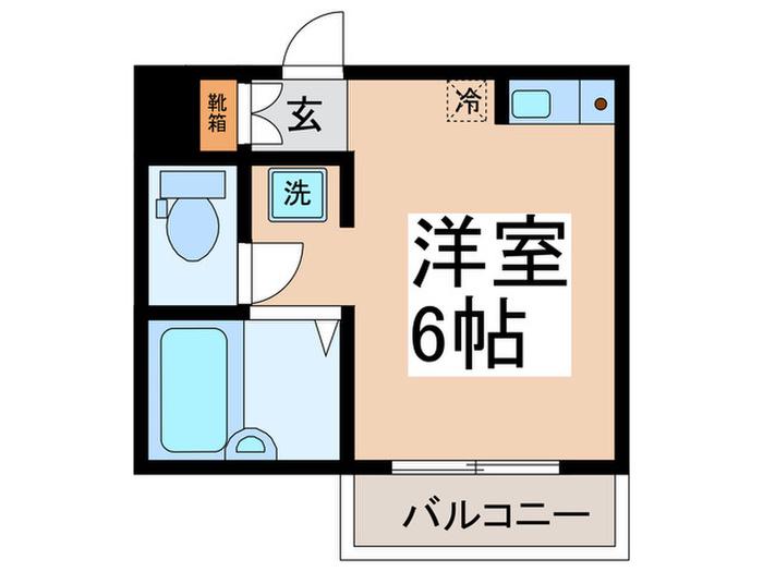 コンフォール小机B棟(ワンルーム/1階)の間取り写真