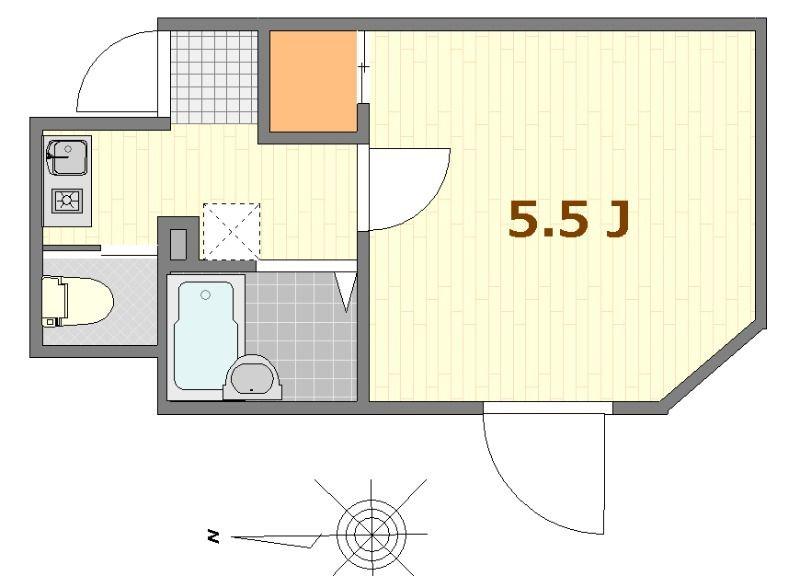 COZY鎌倉(1K/3階)の間取り写真