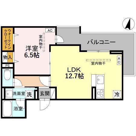 TORISIAS ゆいの杜6丁目 C棟(1LDK/3階)の間取り写真