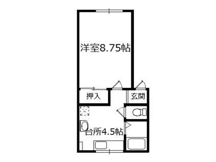 アップルハウス千富(1K/2階)の間取り写真