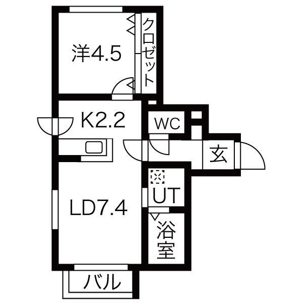 センテナリオL175(1LDK/4階)の間取り写真