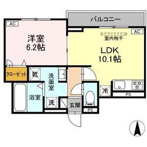 ルヴィータ剣町(1LDK/3階)の間取り写真
