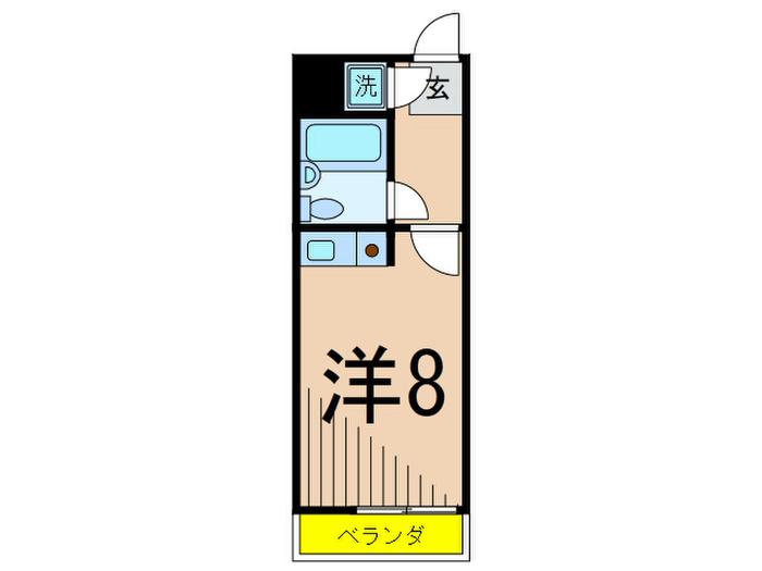 モンド大岡山パーク(ワンルーム/1階)の間取り写真