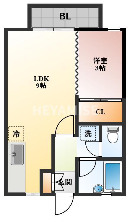 MYハイツ 2(1LDK/2階)の間取り写真