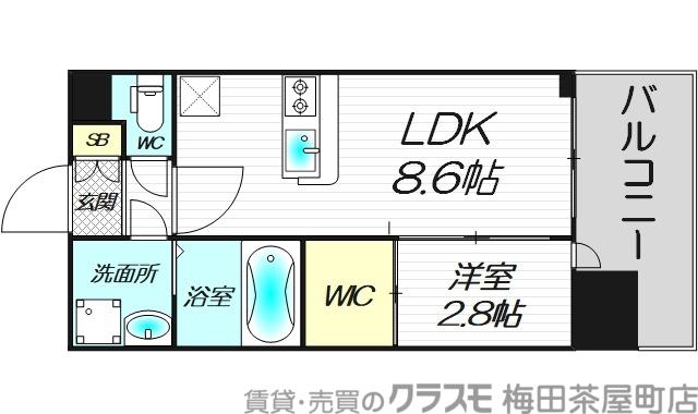セレニテ中崎町リアン(1LDK/6階)の間取り写真