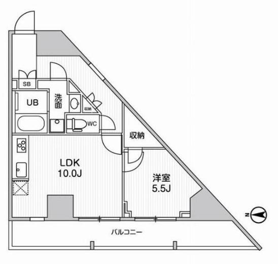 グラシアプレイス曳舟(1LDK/7階)の間取り写真
