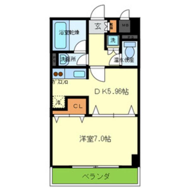 メゾン・ド・成屋大阪(1DK/3階)の間取り写真