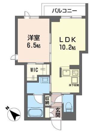 グレースマジック(1LDK/1階)の間取り写真