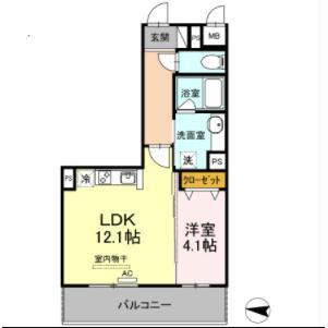 アン・シャトウ(1LDK/2階)の間取り写真