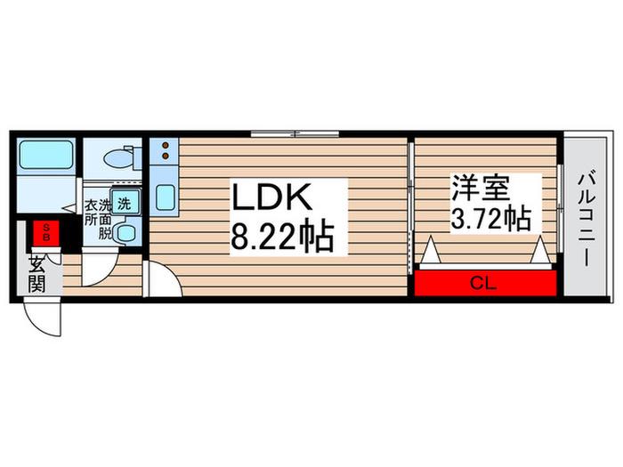 セレーノ(1LDK/3階)の間取り写真