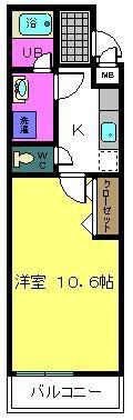 フジパレス太田 II番館(1K/2階)の間取り写真