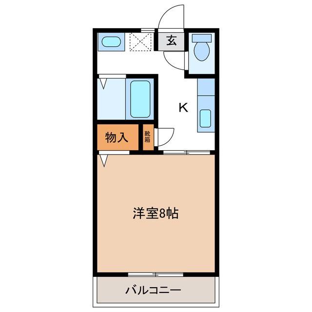 ラプラスレナータ(1K/2階)の間取り写真