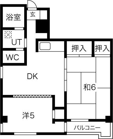ハイツプラザ81(2DK/6階)の間取り写真