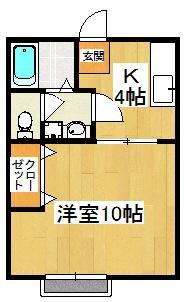 ヒルコート東中山(1K/1階)の間取り写真